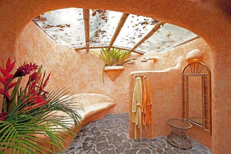 For all those who love the idea of an outdoor bathroom but worry about the dirt, leaves and bugs...  Sold?