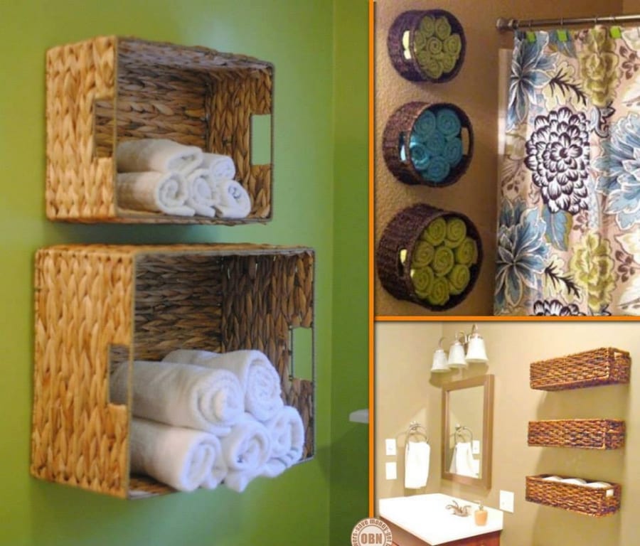 What are your thoughts on these baskets turned into towel holders – WIN or FAIL?