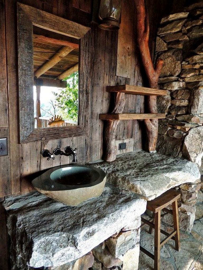 Okay, it isn't really an outdoor shower, but the purpose is clearly to clean up after being outdoors. I think it is absolutely gorgeous.