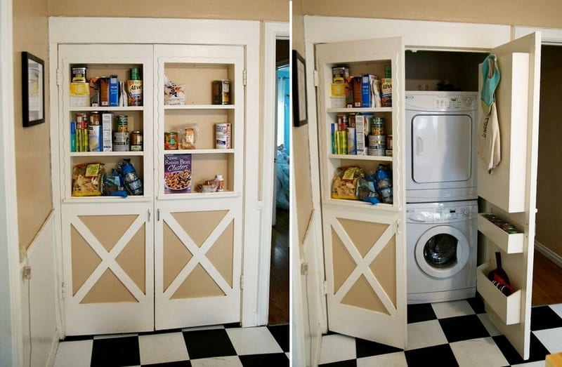If you’re living in an apartment, it’s important to make the most of the space you have. Here’s a pantry cabinet that hides a compact washer and dryer set up behind it. Is it a WIN or FAIL? Let us know in the comments section.