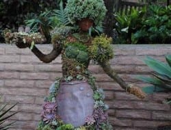 Another creative use of succulents!  Would you? Could you?