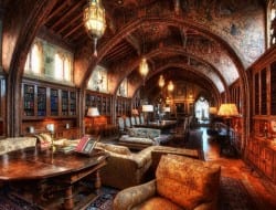This is the Hearst Castle library.   The details in the woodwork are absolutely amazing don't you think?