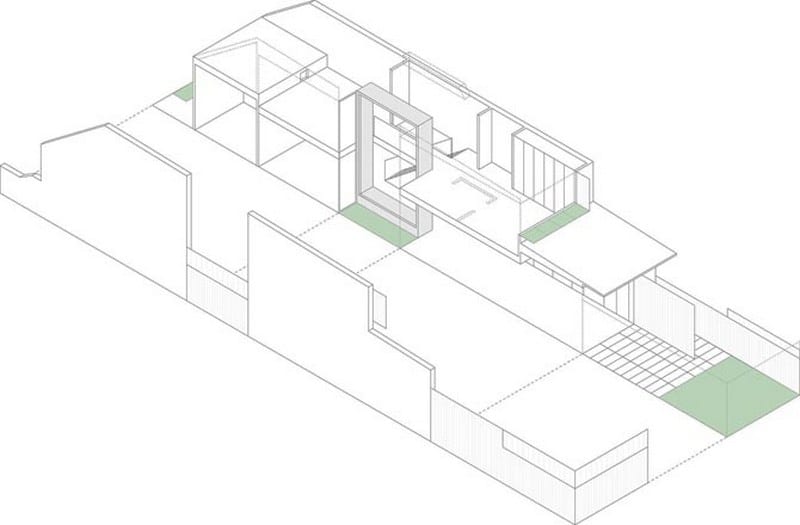Erskineville House - axometric