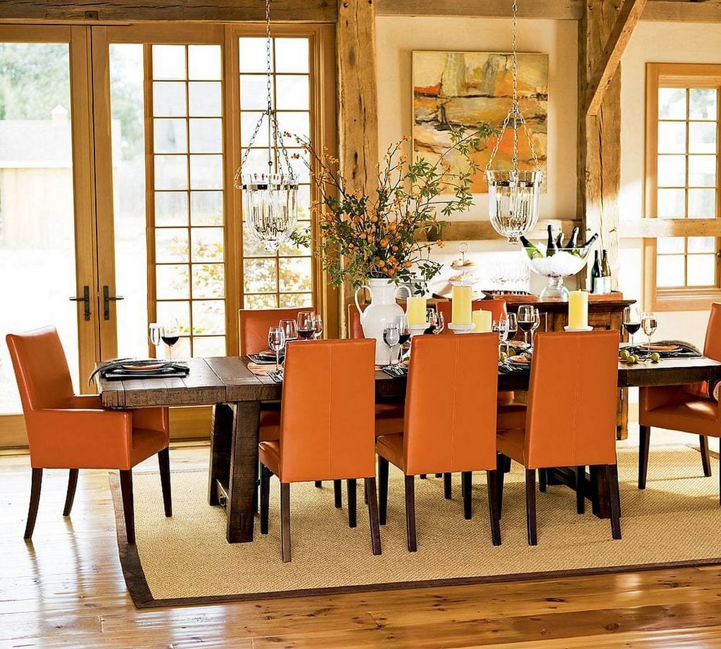 Artistic Orange Dining Room Interior - Prove That The Orange