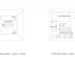 House in Saijo - First & Second Floor Plan