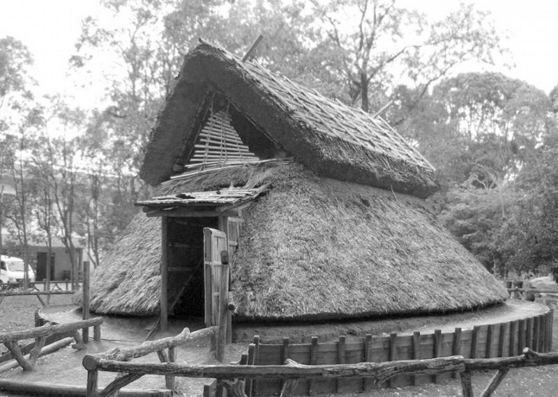 The inspiration for the design - a traditional pit house...