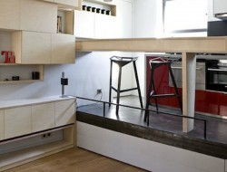 130 Square Foot Micro Apartment in Paris - Living Space