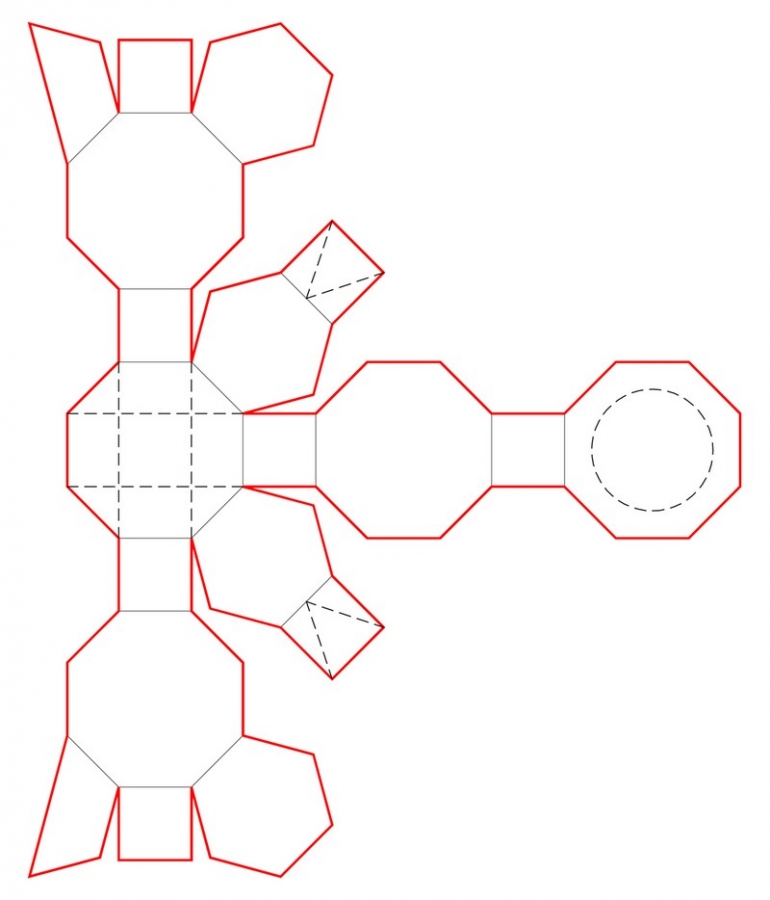 Habitable Polyhedron - Unfolded Plan