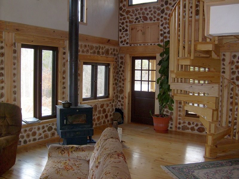 This is the inside of a cordwood home. Like it?
