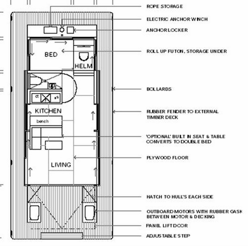Arkiboat Houseboats - Plan 2
