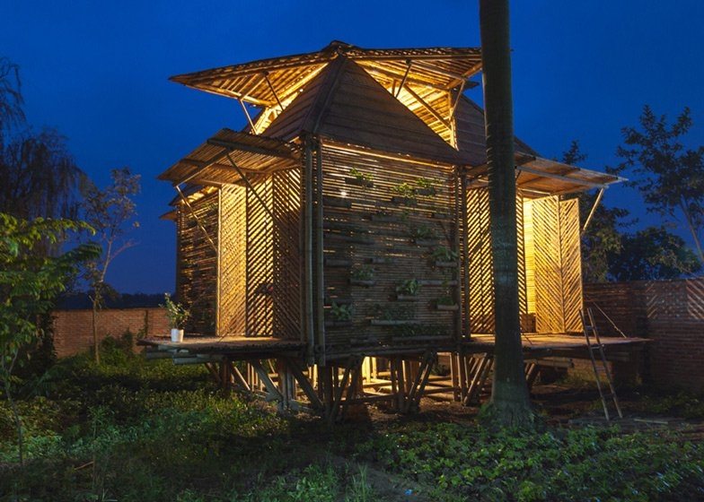 These homes are designed to float above the regular flooding that occurs in parts of Vietnam.