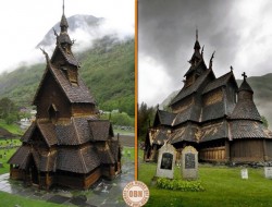 This is the Borgund Stave Church in Norway. It's pretty unusual, don't you think?