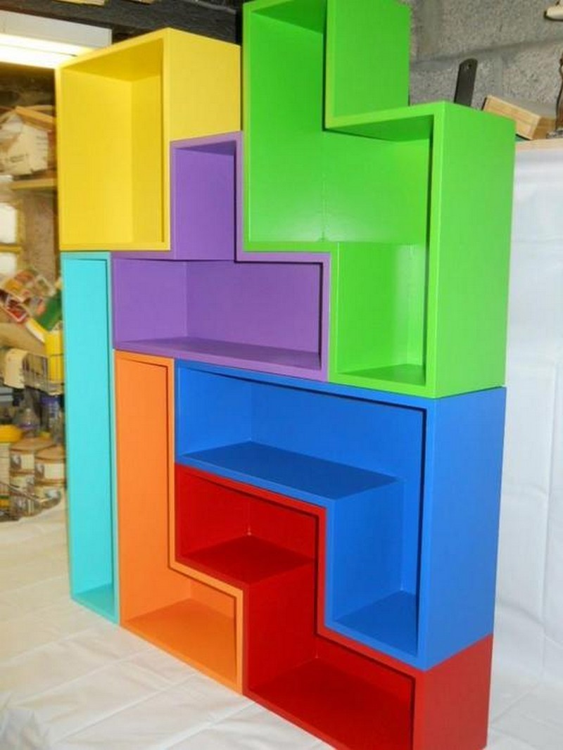 DIY Tetris Bookshelves - The Owner-Builder Network