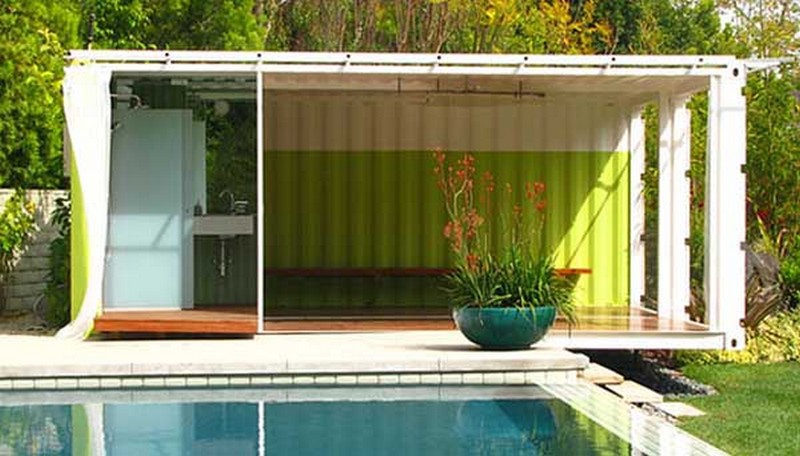 Shipping Container Pool Room