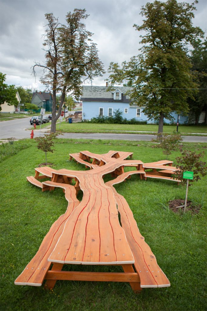 Branching Wooden Table By Michael Beitz