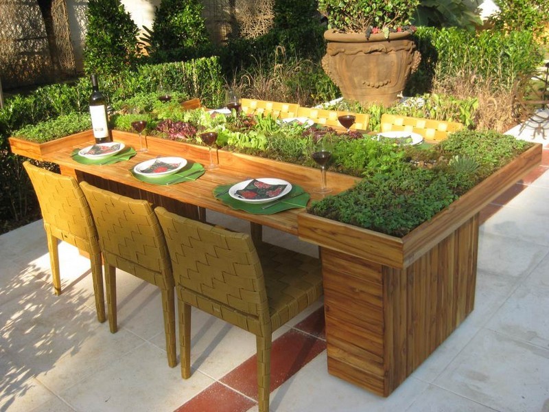 Herb table deals garden