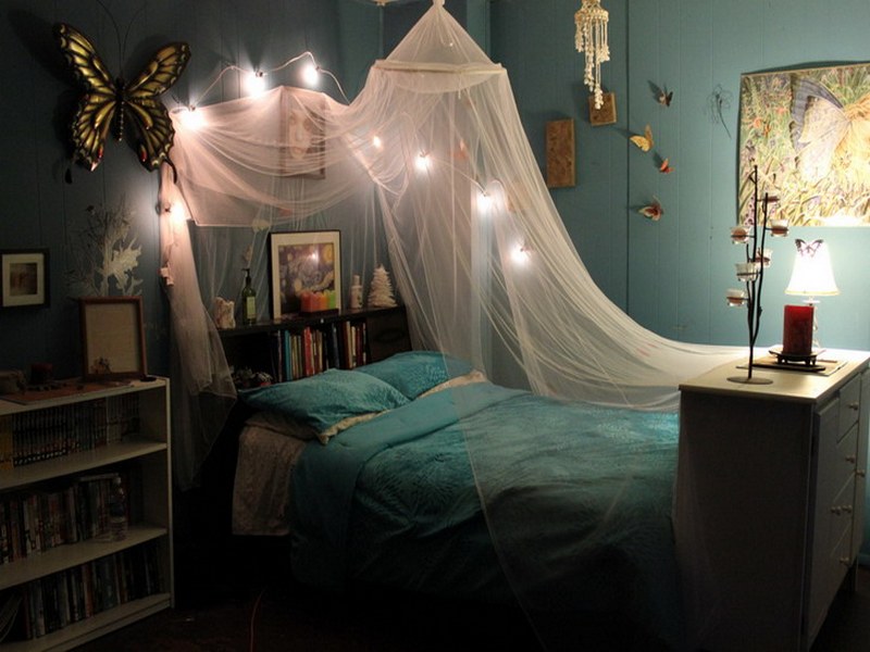 Blue Teenage Girls Bedroom