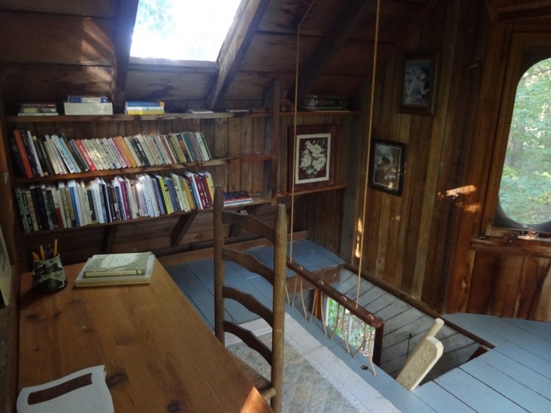 A bookshelf, a skylight and a desk. What more could I need?