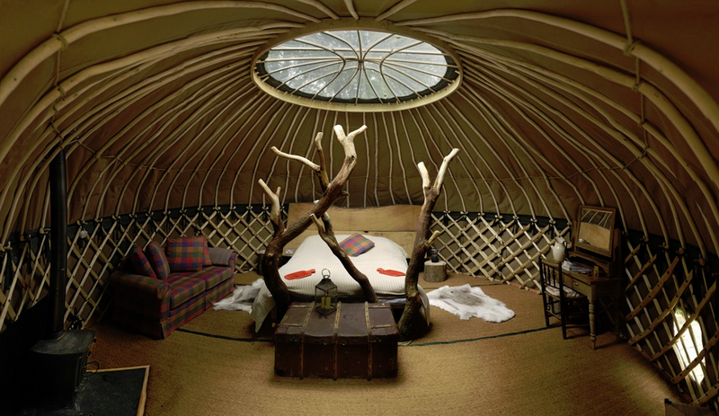 Handcrafted yurt built by Guy Mallinson