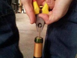 Here's an idea on how to open a wine bottle without using a corkscrew.