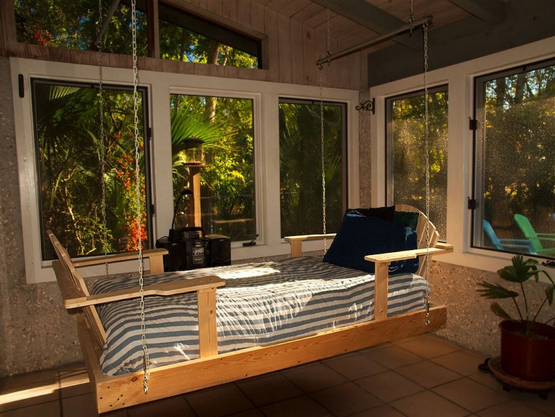 Screened Porch Swing Bed