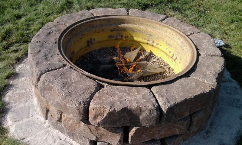 Tractor Rim Fire Pit