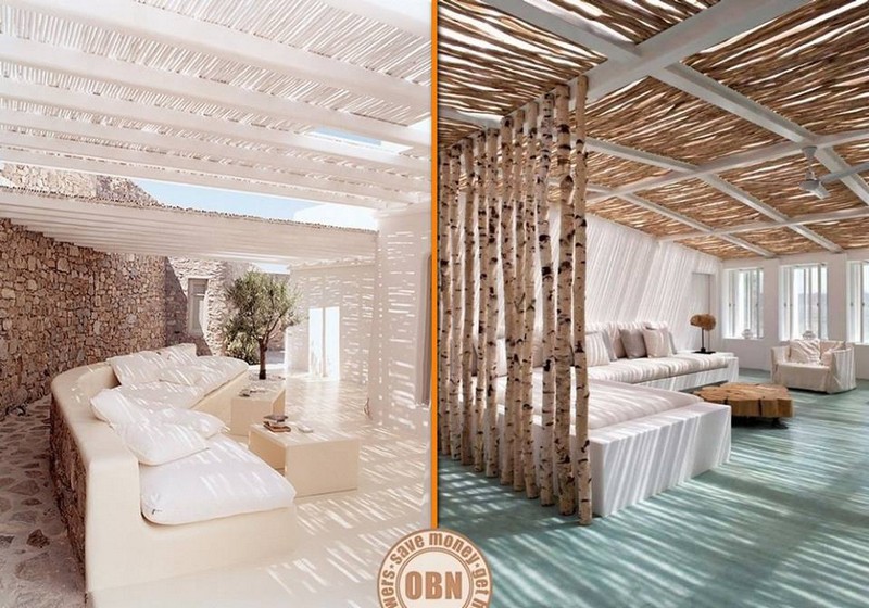 Here are two similar but different ways to use beech wood for decorative purposes.