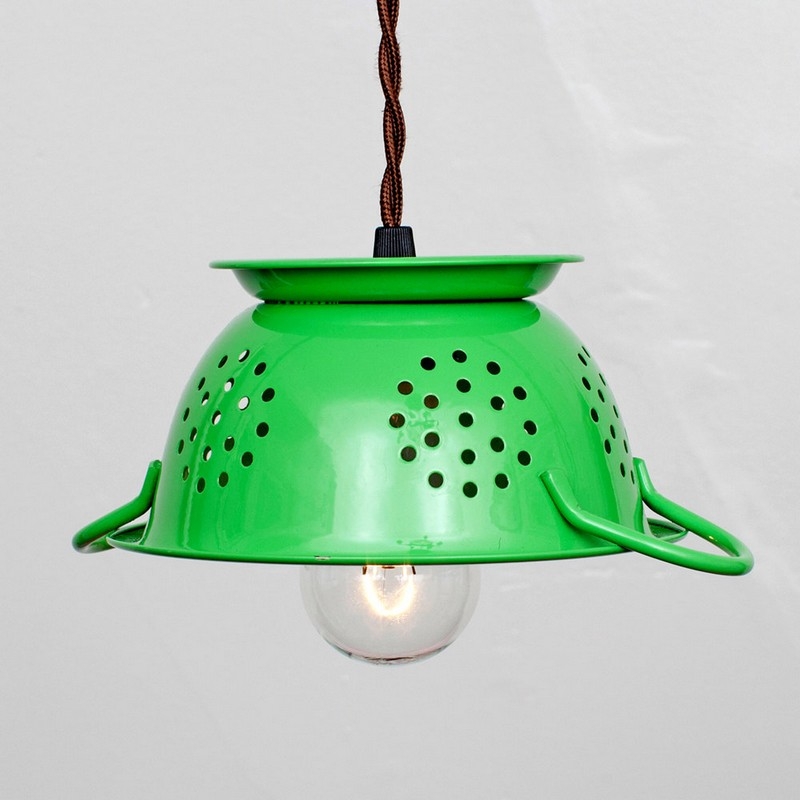 DIY Colander Pendant Lamp