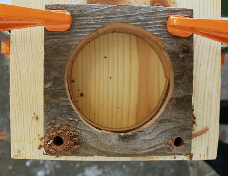DIY Tiered Hanging Pots - Drilled Hole