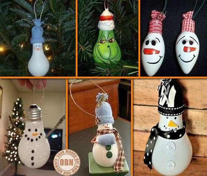DIY Light Bulb Christmas Ornaments