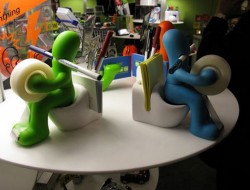 The Butt Station Desk Accessory Holder - Green and Blue
