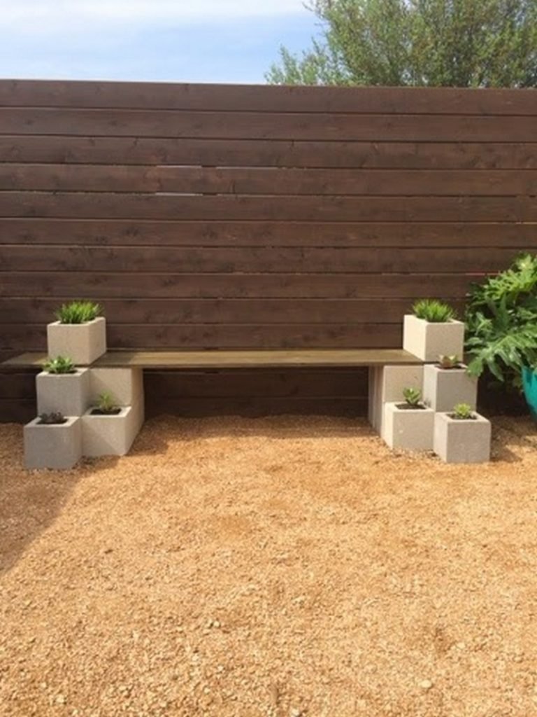 Cinder Block Outdoor Bench Samples