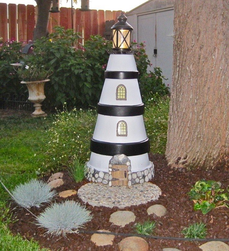 DIY Clay Pot Lighthouse | The Owner-Builder Network