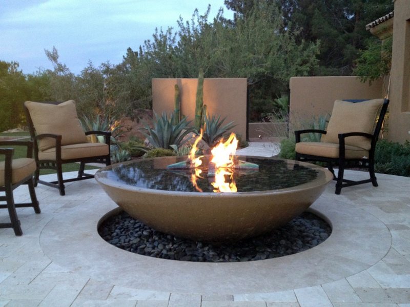 Concrete Bowl Fire Pit