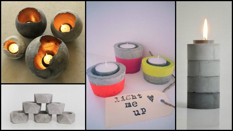 Concrete deals candle holders