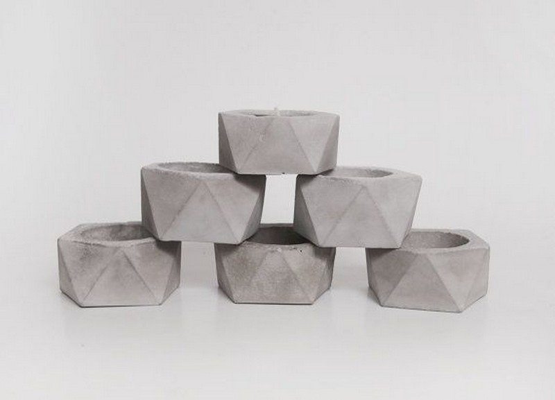 DIY Concrete Candle Holder Examples