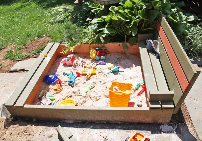 DIY Sandbox with Cover