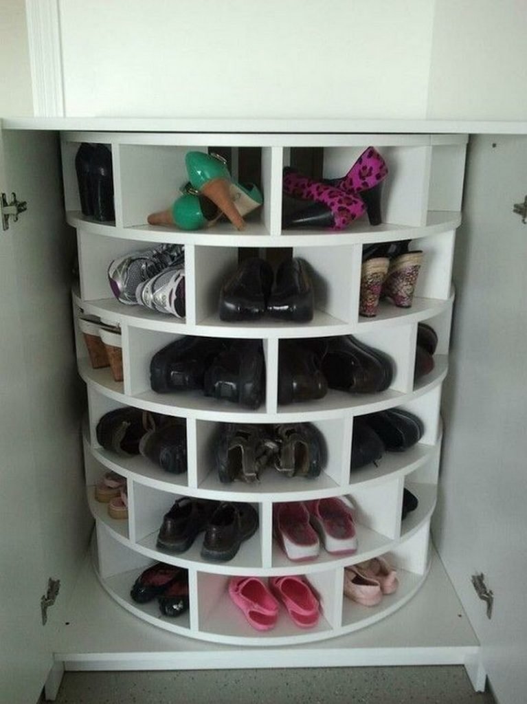 Lazy Susan Shoe Storage Examples