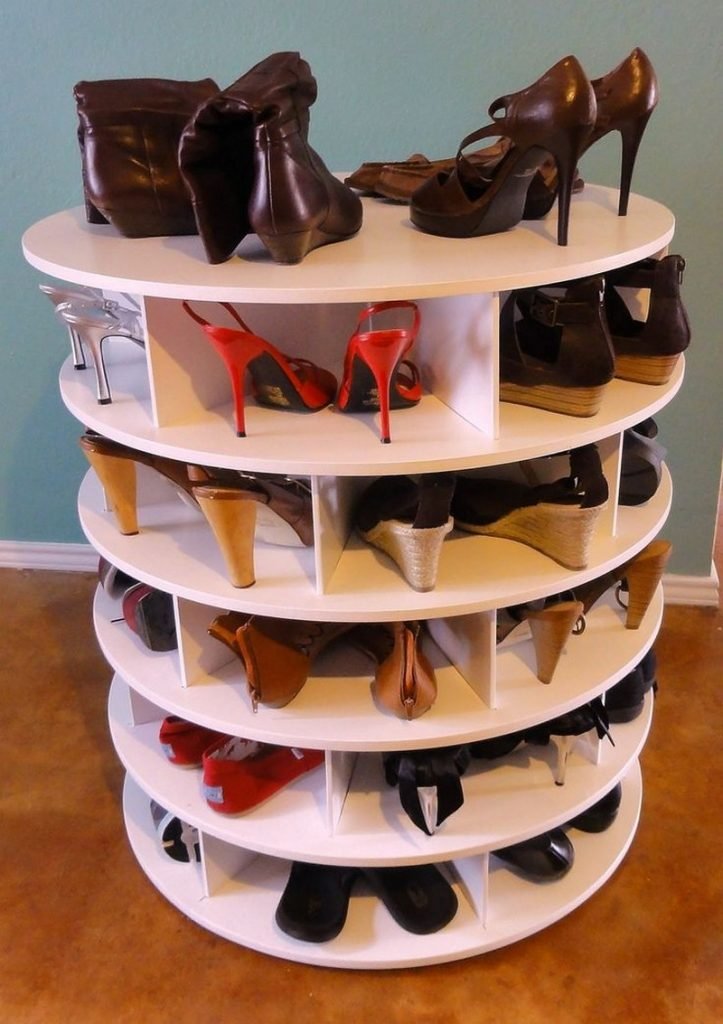 Lazy Susan Shoe Storage Examples