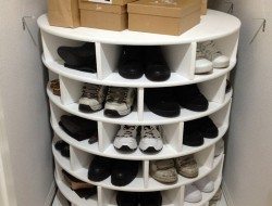 DIY Lazy Susan Shoe Storage | The Owner-Builder Network