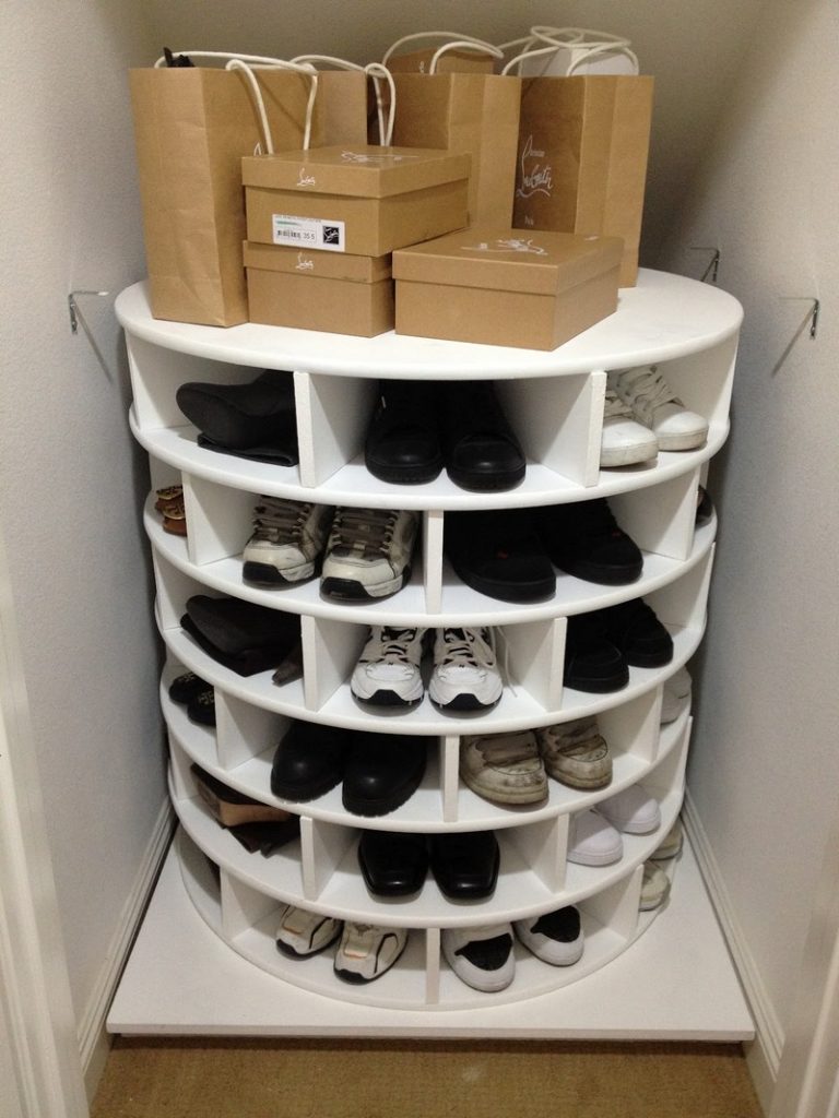 Lazy Susan Shoe Storage Examples