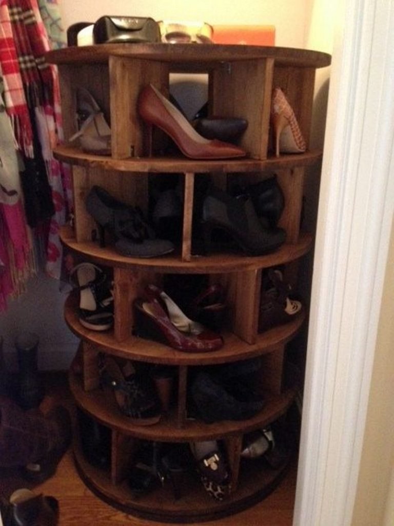 Lazy Susan Shoe Storage Examples