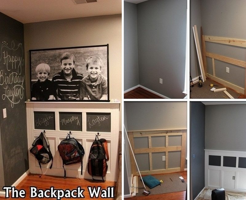 CREATIVE WAY TO BUILD A BACKPACK STATION COAT STATION DIY 