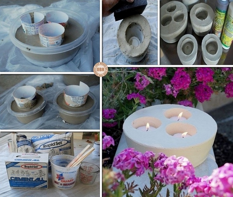 Innovative DIY Concrete Candle Holders