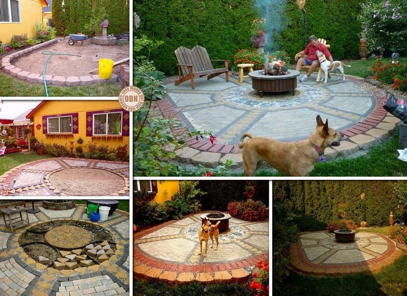 Extraordinary DIY Paver and Pebble Mosaic Patio