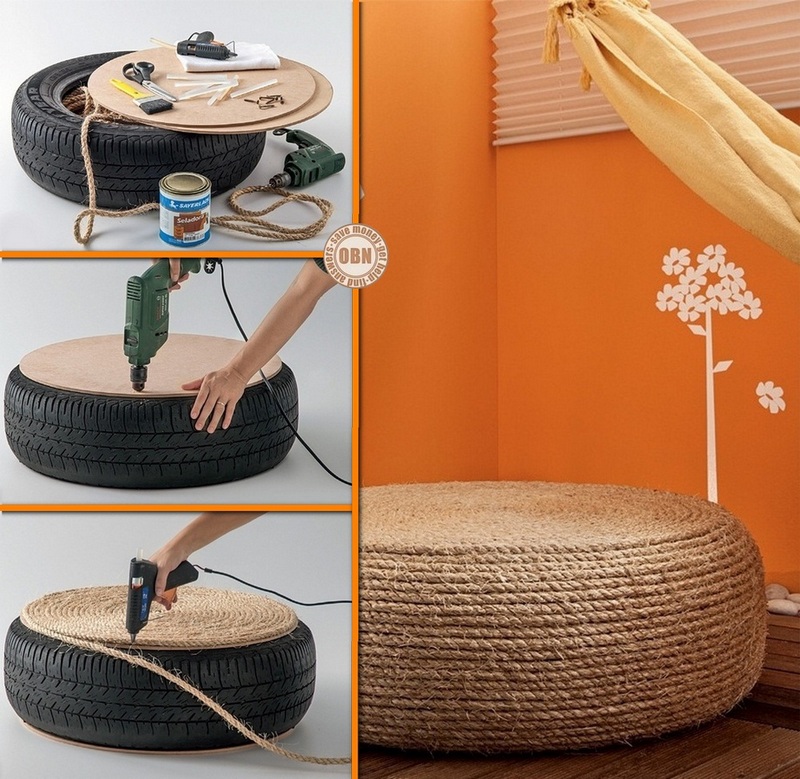 7 Creative Ways To Create A DIY Tire Ottoman