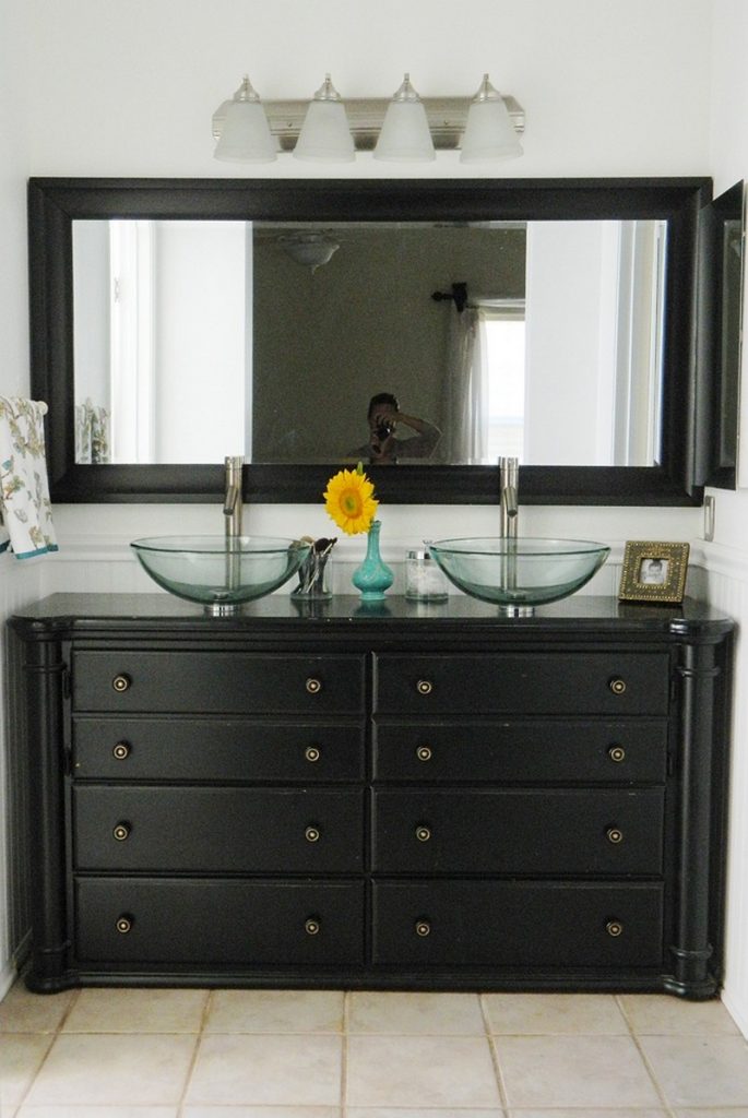 Old Dresser Turned Vanity