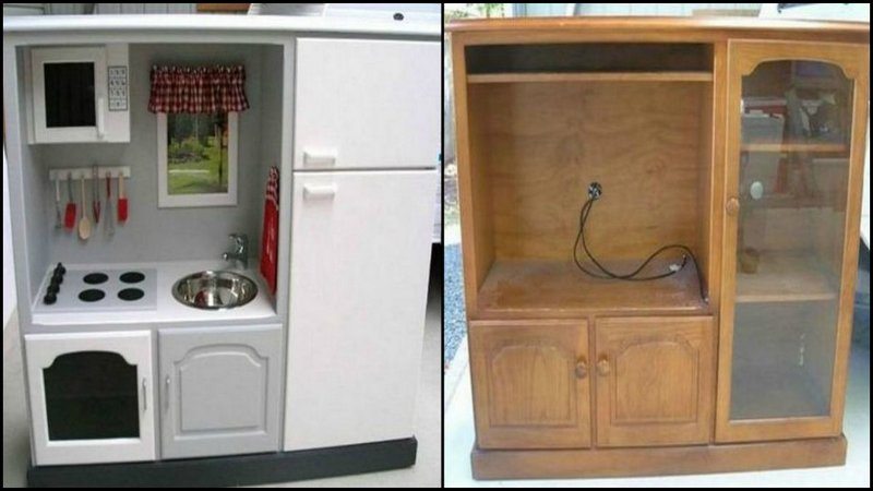 Turn an old TV cabinet into a play kitchen | The Owner ...