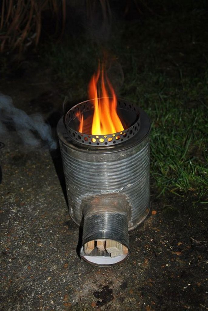 Tin Can Rocket Stove Examples