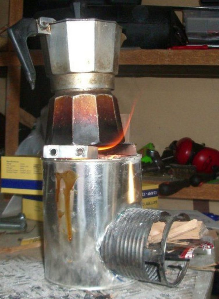 Tin Can Rocket Stove Examples